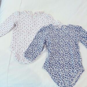 Two Janie and Jack Long Sleeve Bodysuits 12-18M